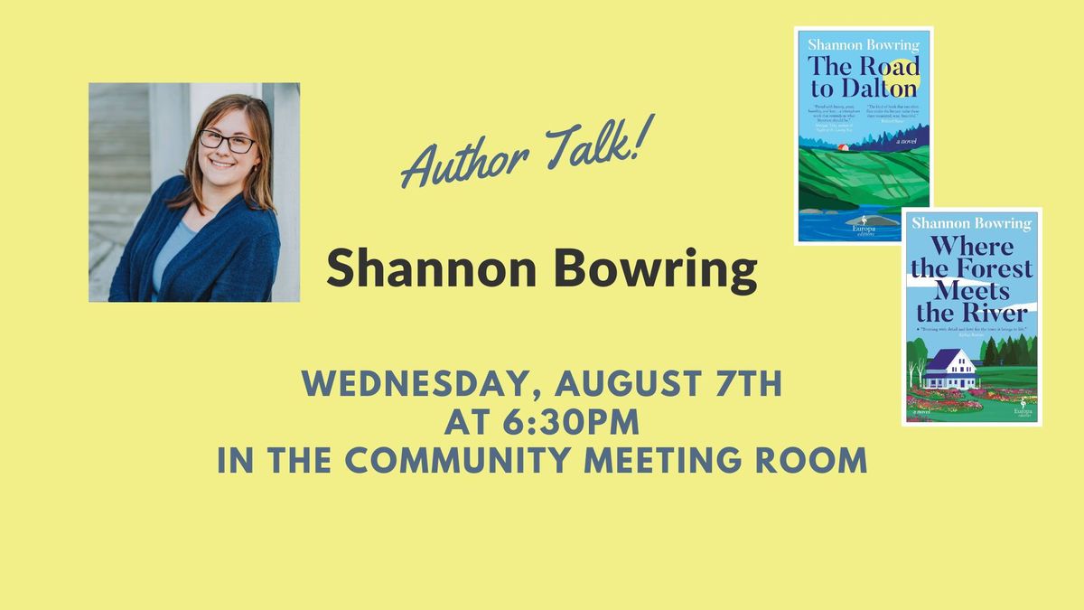 Author Talk: Shannon Bowring