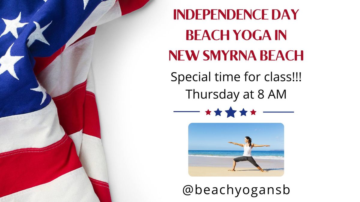 July 4th Beach Yoga in New Smyrna Beach