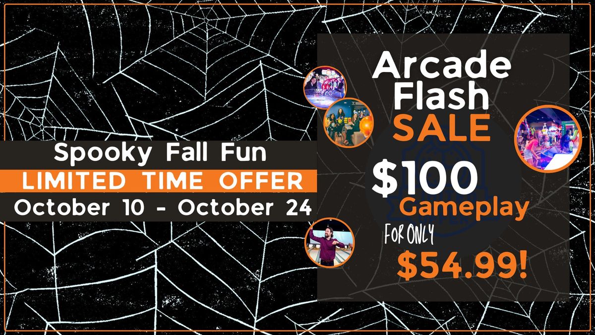 Spooky Fall Fun Arcade Flash Sale @ Horsetooth Center