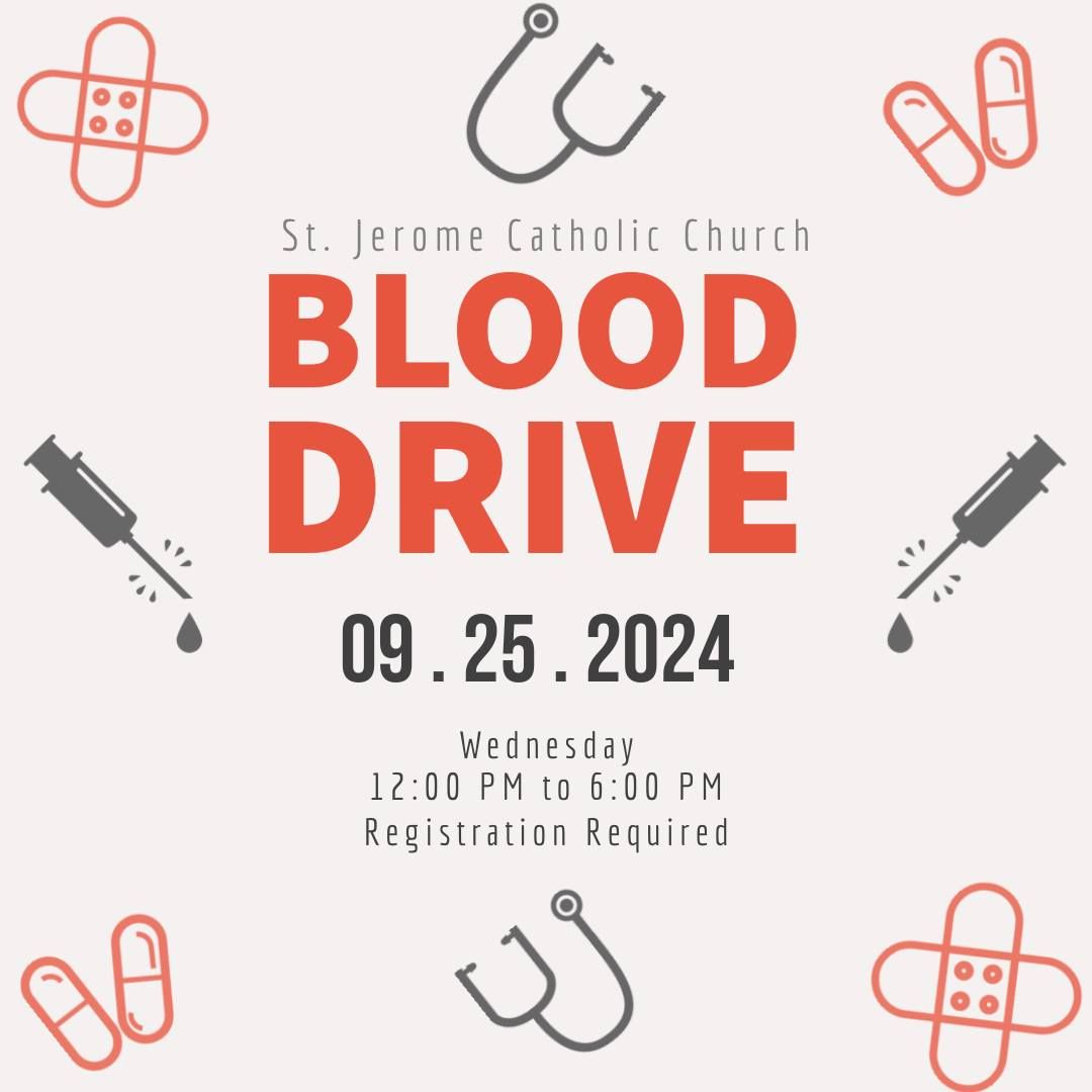 St. Jerome Catholic Church BLOOD DRIVE