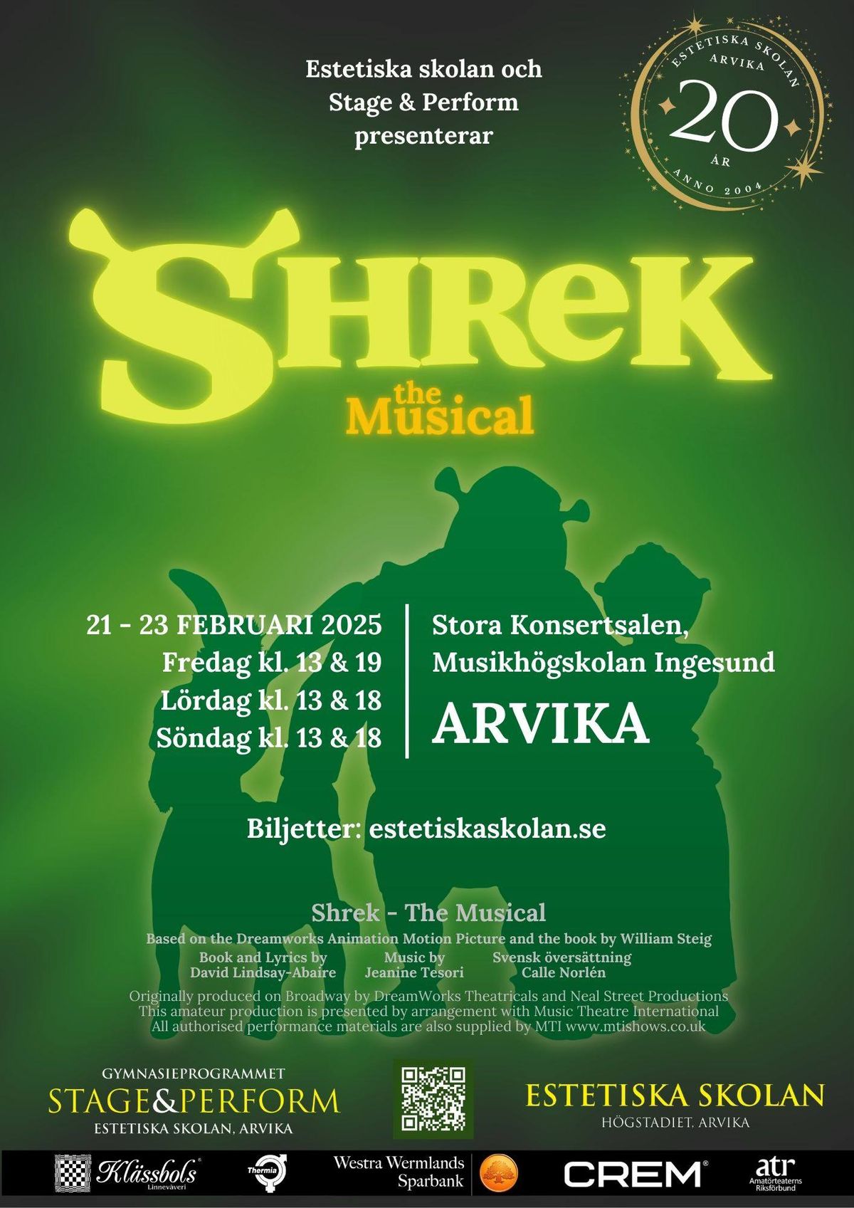 SHREK THE MUSICAL - ESTETISKA SKOLAN