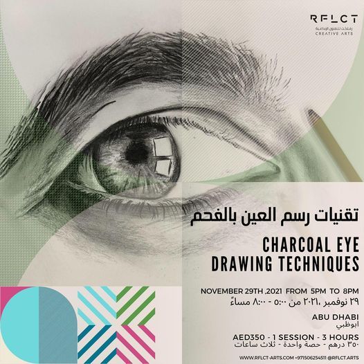Charcoal realistic eye Drawing Workshop for Adults