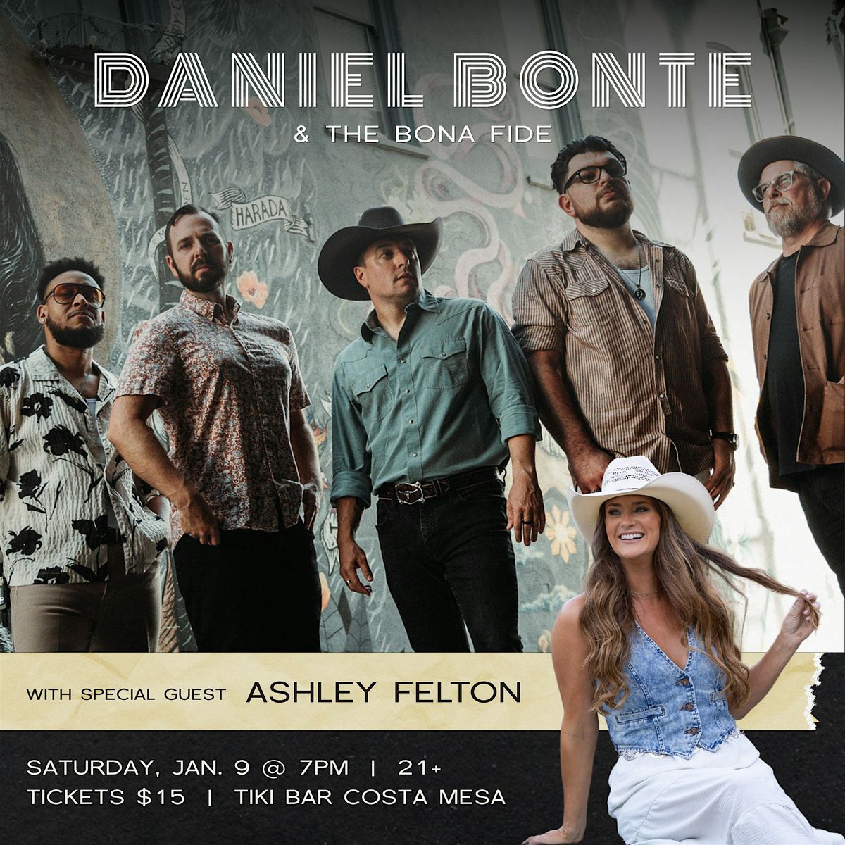 Live @Tiki Bar: The Bona Fide w\/Ashley Felton