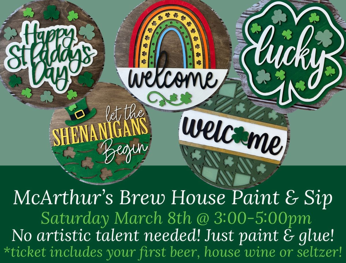 Paint & Sip at McArthur's Brew House