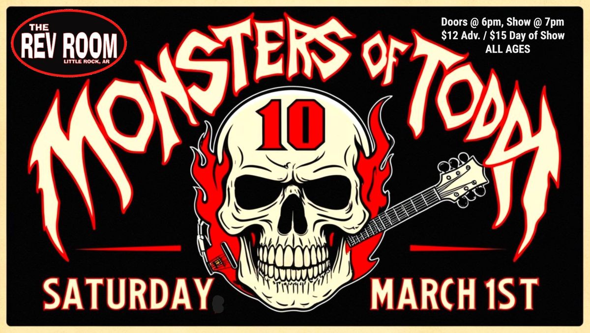 Monsters of Todd 10: Benefiting CARTI Cancer Centers of Arkansas at The Rev Room 