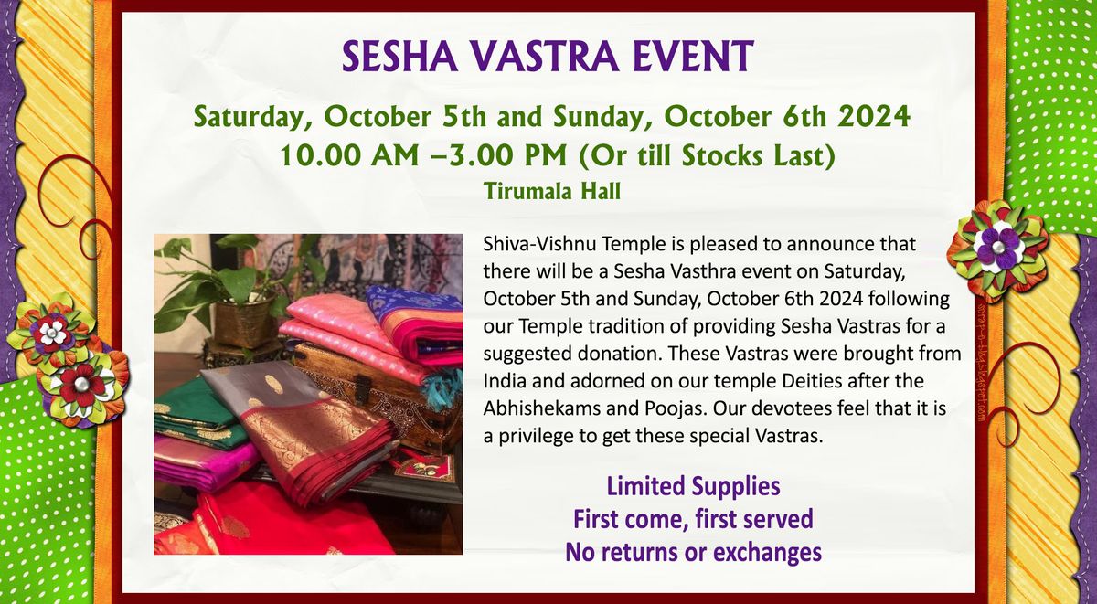 SESHA VASTHRA EVENT