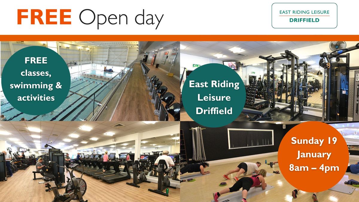 FREE Open Day at East Riding Leisure Driffield