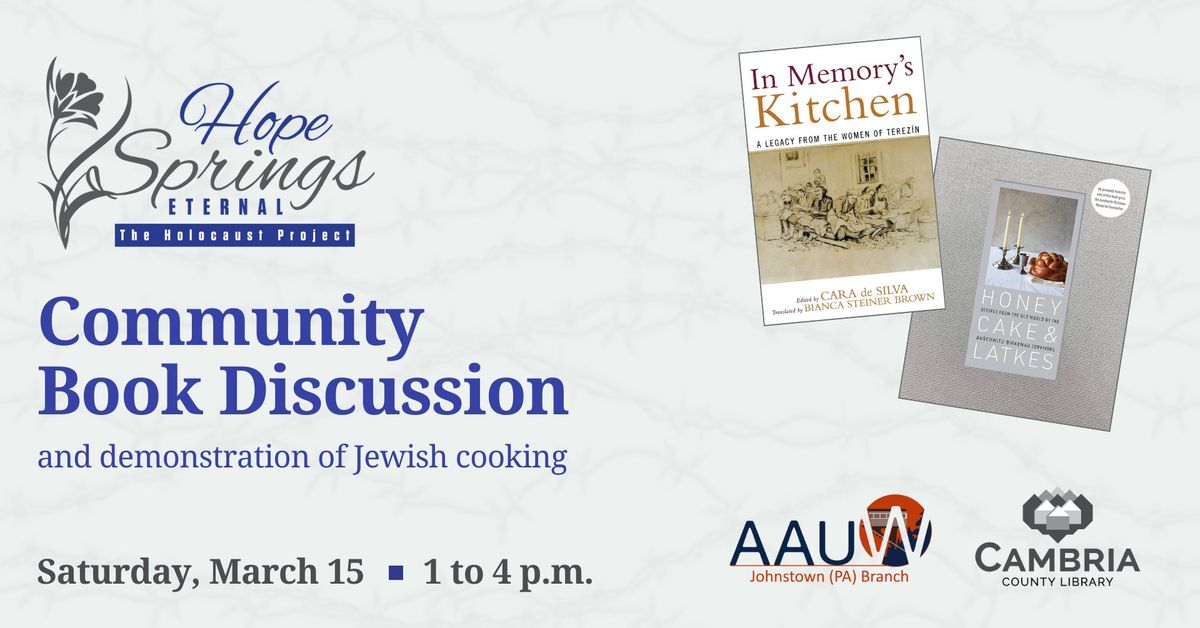 Jewish Culture Through Food: presented by The Johnstown Branch of AAUW 