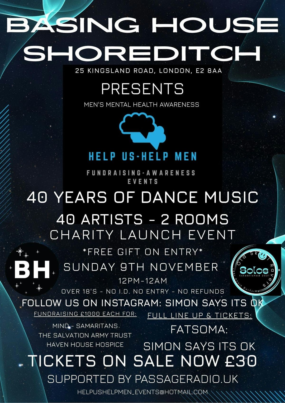 HELP US-HELP MEN - CHARITY FUNDRAISING EVENT