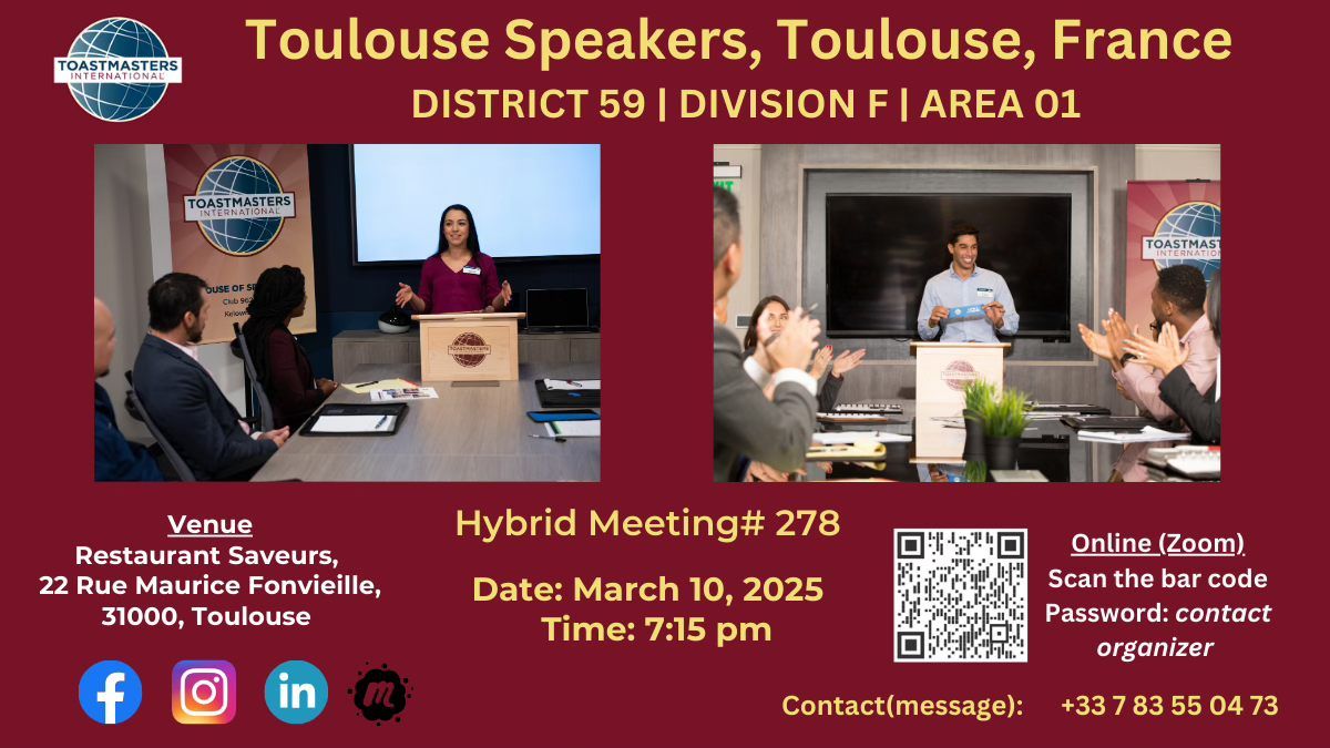 Toulouse Speakers Hybrid Meeting