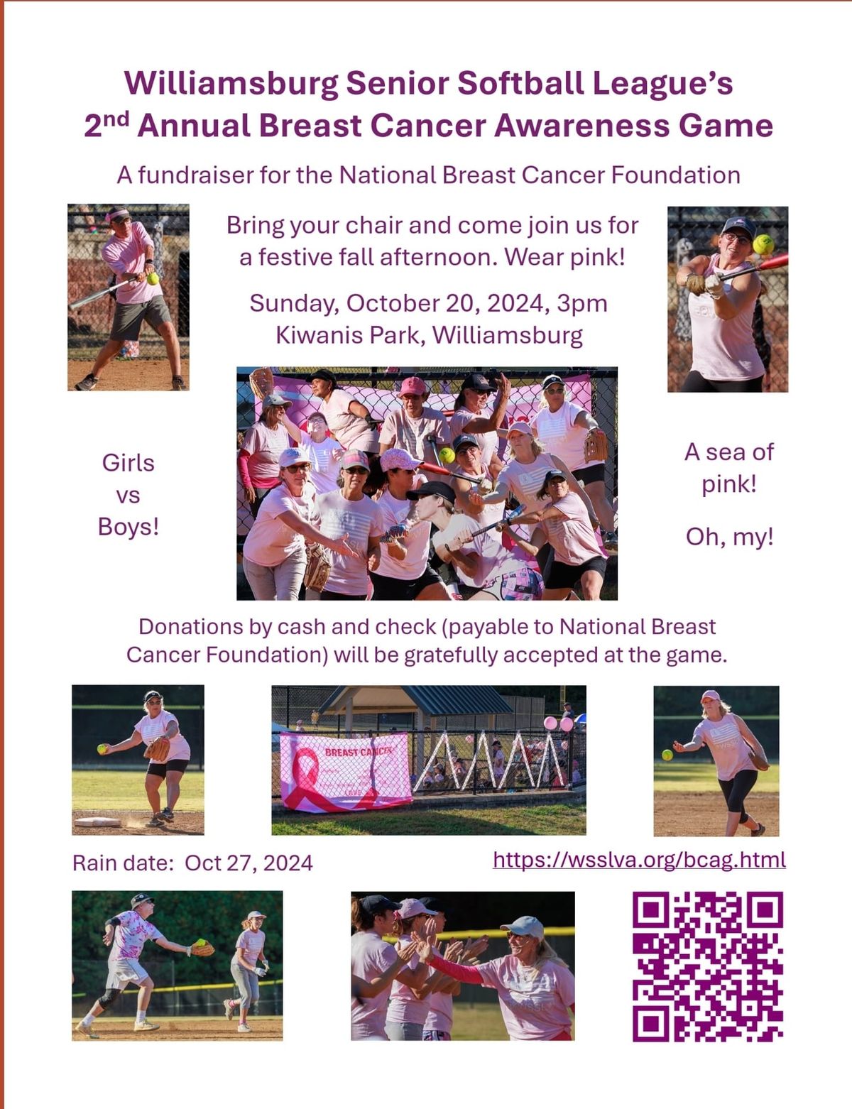 2nd Annual Breast Cancer Benefit Game