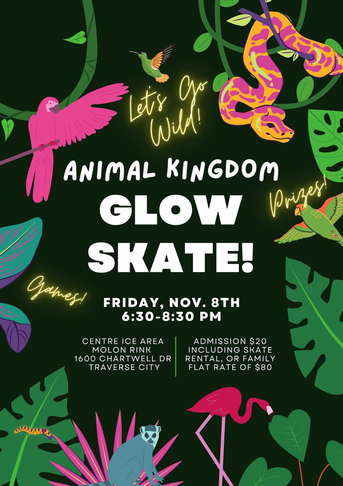 Animal Kingdom Glow Skate - Centre Ice