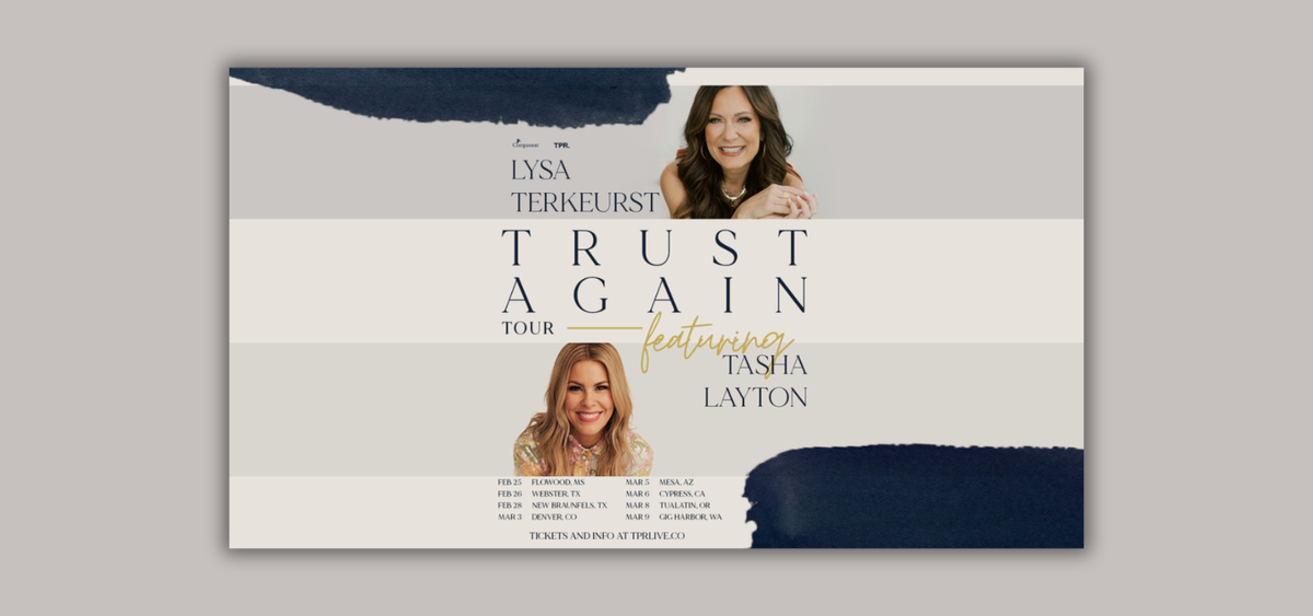 Lysa TerKeurst with Tasha Layton at London Bridge Baptist Church