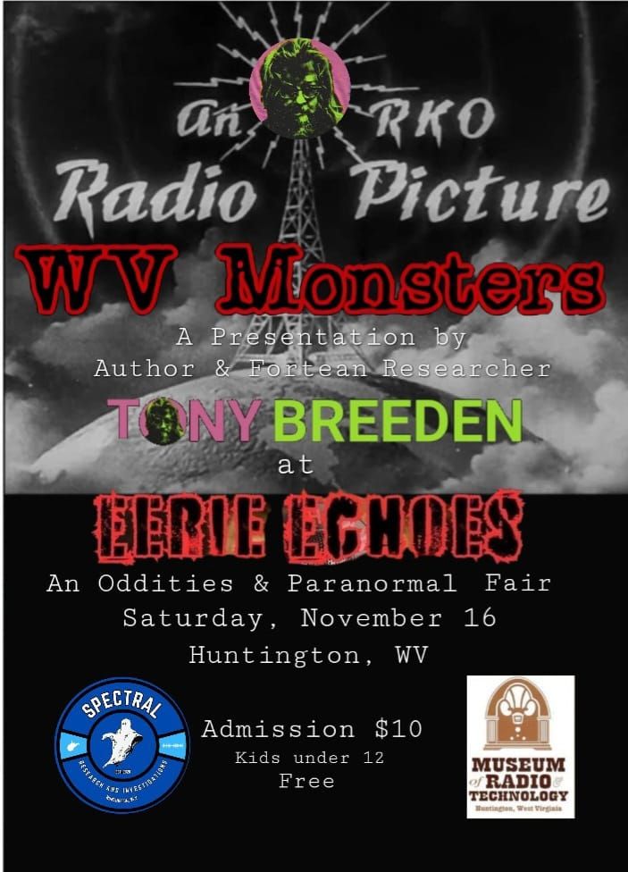 Tony Breeden speaking on WV Monsters at Eerie Echoes - An Oddities & Paranormal Convention 