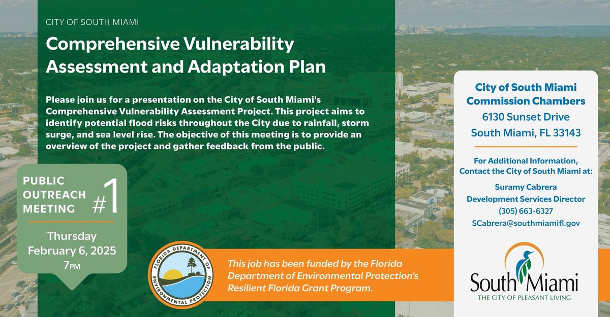 Comprehensive Vulnerability Assessment & Adaptation Plan Public Outreach Meeting