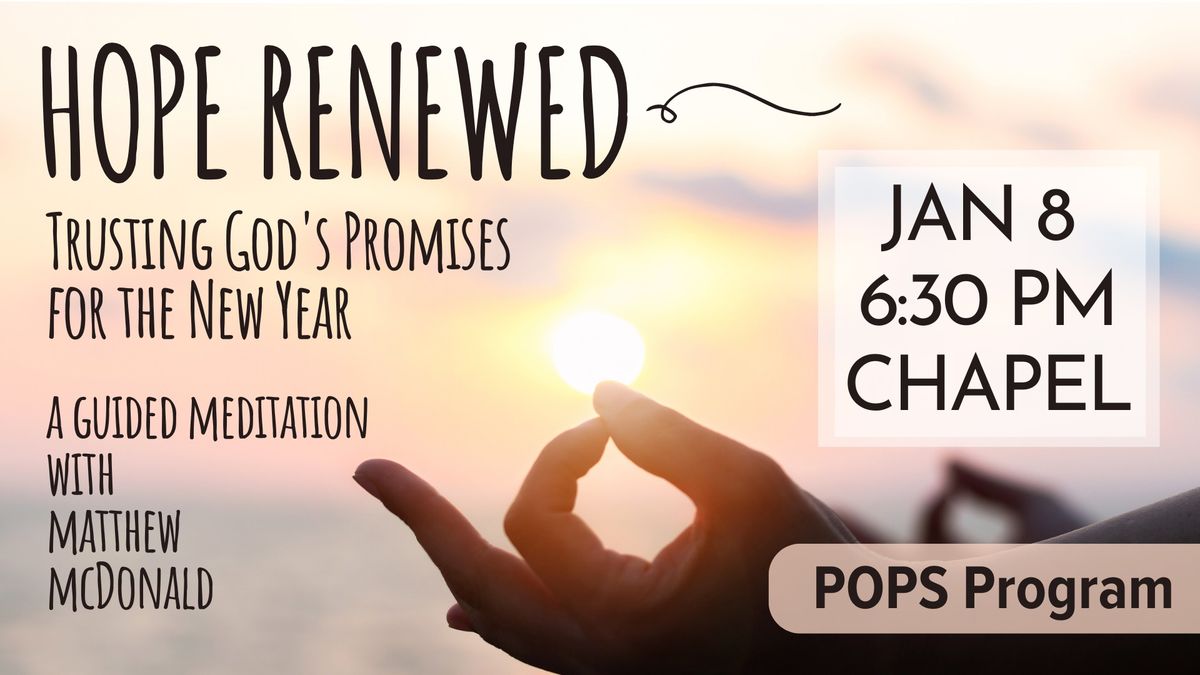 Hope Renewed: Trusting God's Promises for the New Year