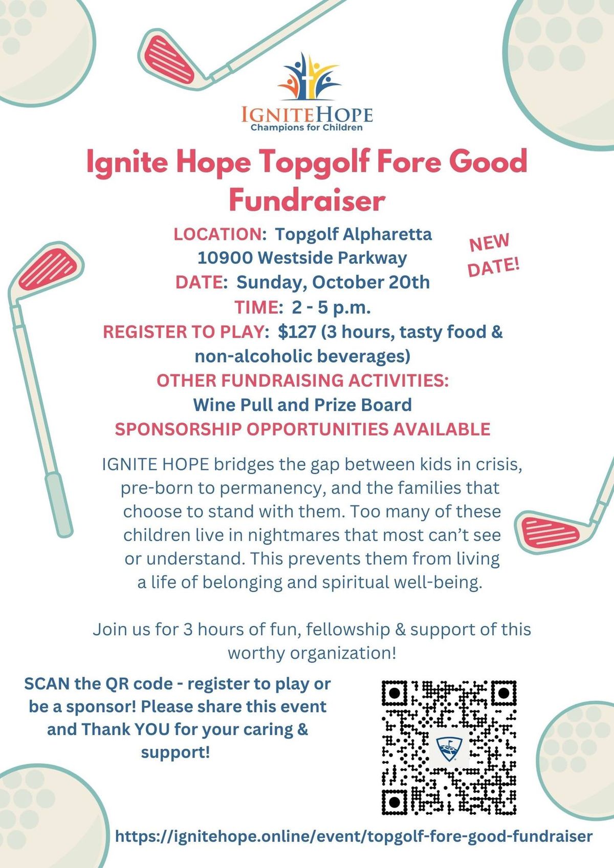 Ignite Hope Topgolf Fundraiser 