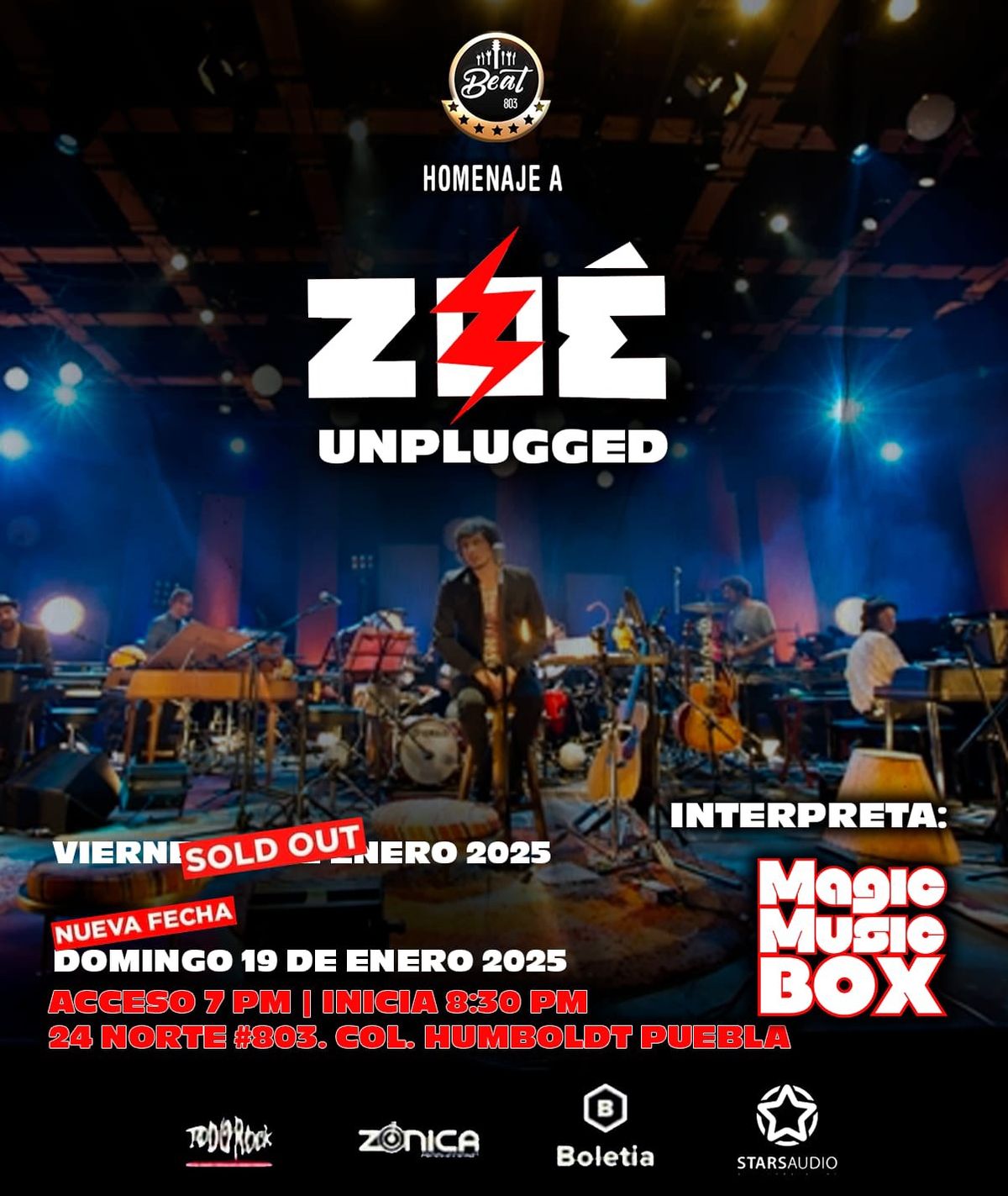 Segunda Noche Zo\u00e9 Unplugged por Magic Music Box en Beat 803