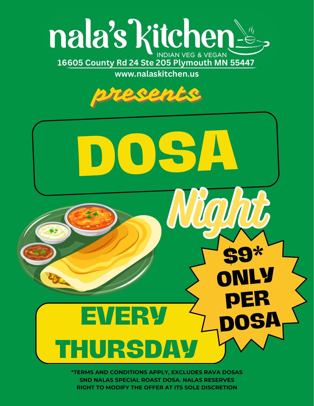 Dosa Night Every Thursday 