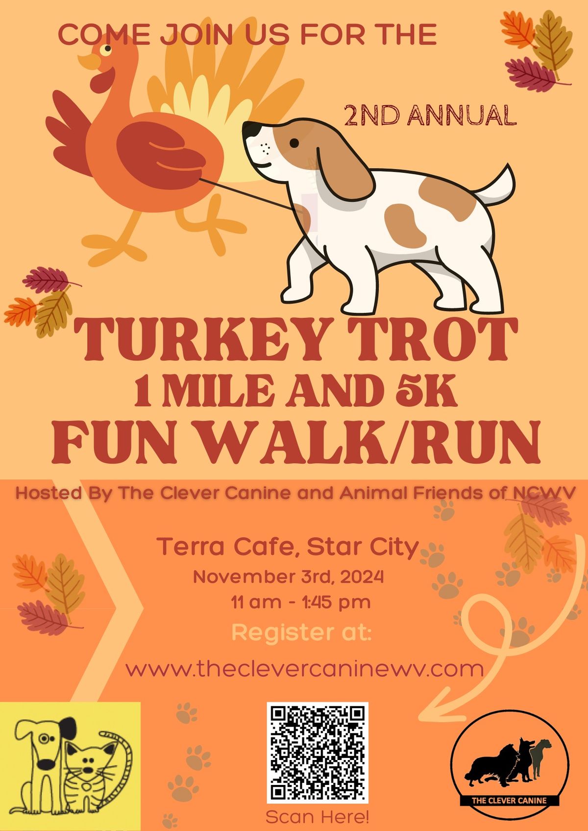 2nd Annual Turkey Trot 1 mile and 5K Fun Walk\/Run