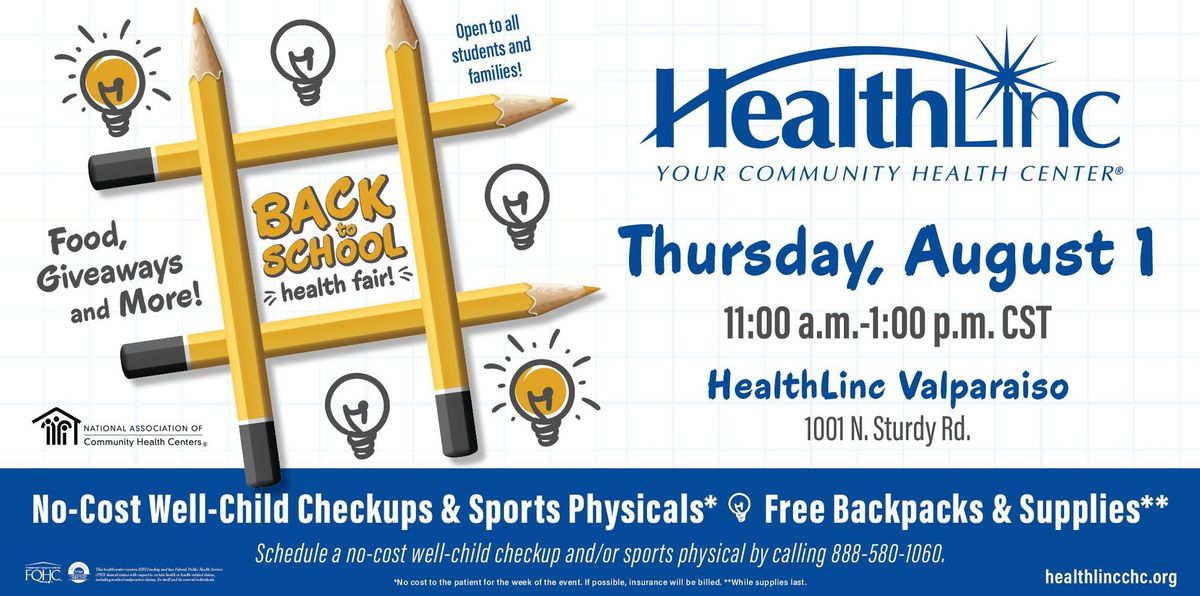 HealthLinc Valparaiso Back to School Health Fair