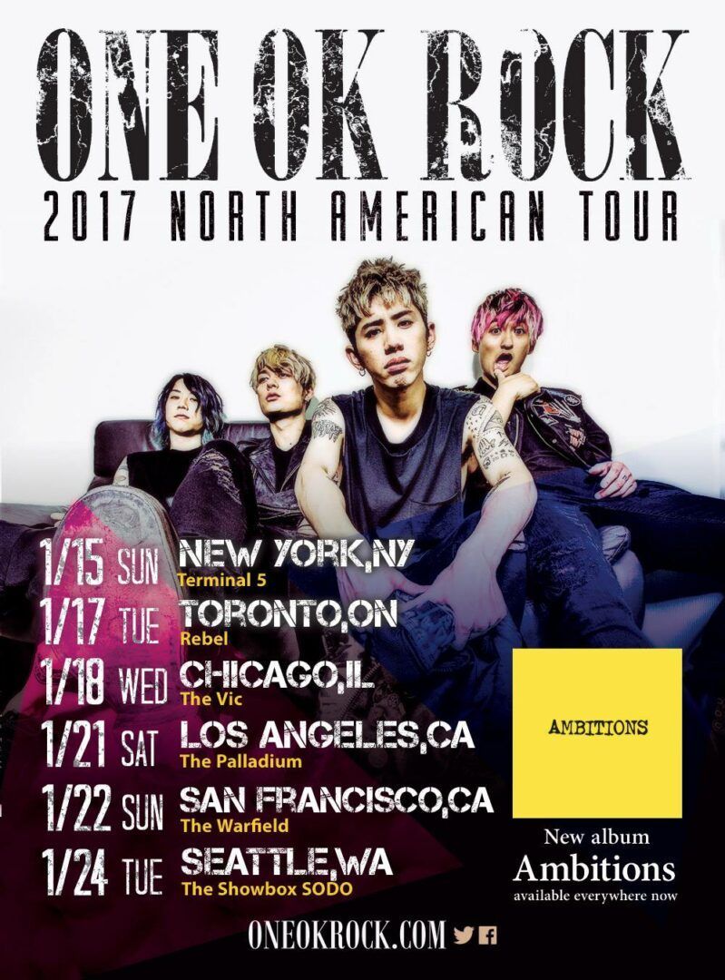 One OK Rock Chicago Tickets