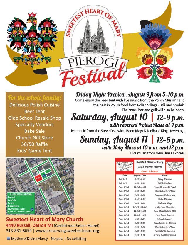 2024 Sweetest Heart of Mary Pierogi Festival, Sweetest Heart of Mary