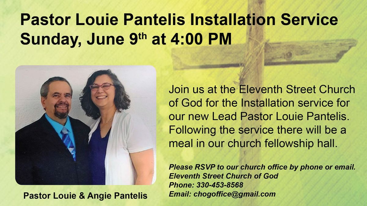Pastor Louie Pantelis Installation Service
