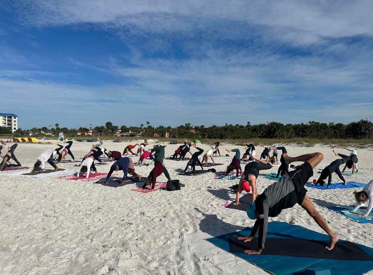Sunday Morning Yoga on Upham Beach