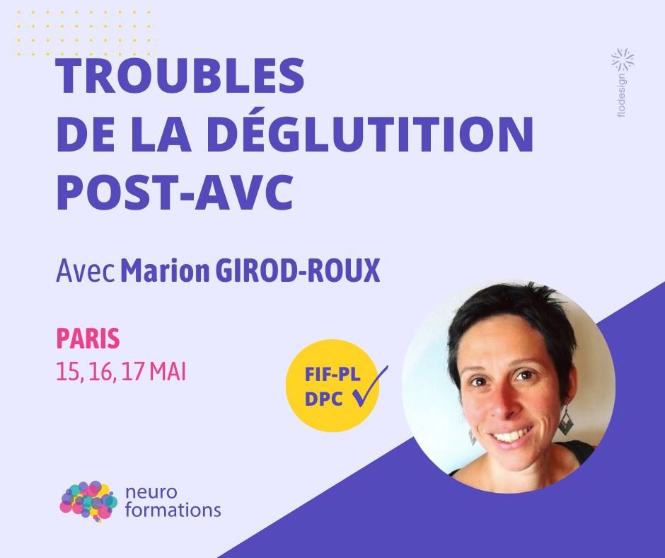 Troubles de la d\u00e9glutition post-avc