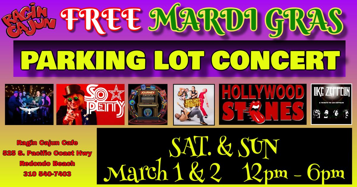 11th Annual FREE Ragin Cajun Mardi Gras Parking Lot Concert