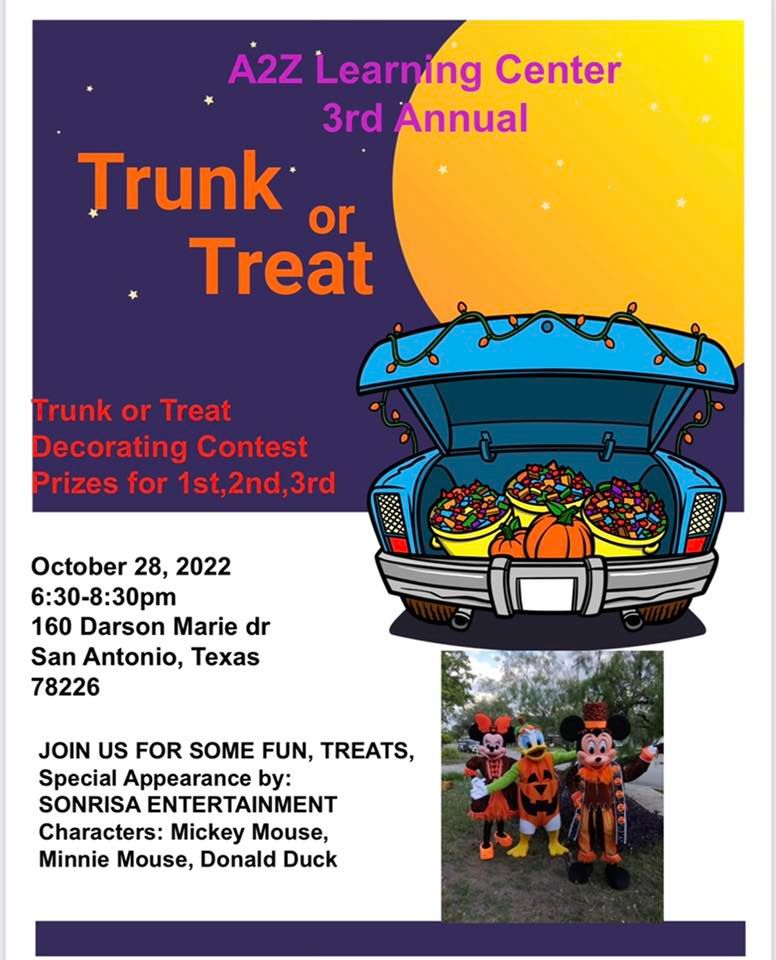 A2Z Learning Center 3rd Annual Trunk or Treat, A2Z Learing Center