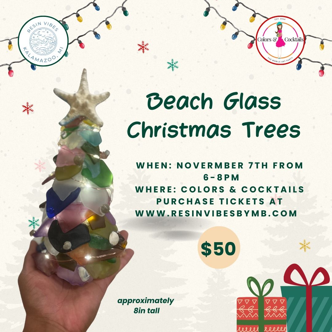 Beach Glass Christmas Trees 