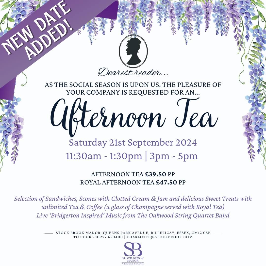 'Bridgerton Inspired' Afternoon Tea 