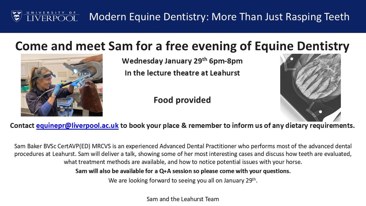 Equine Dentistry evening