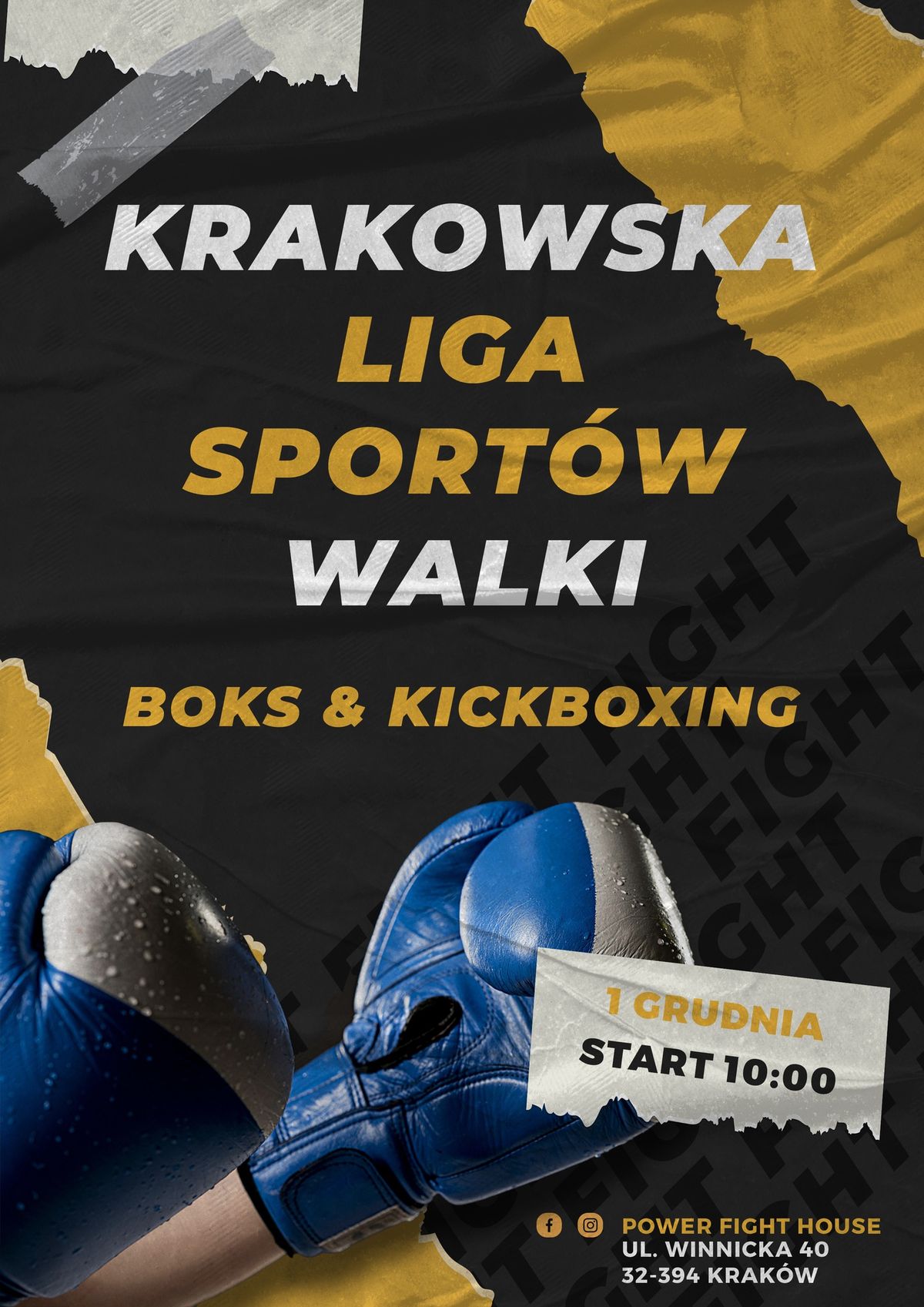 Liga sport\u00f3w walki - BOKS i KICKBOXING - Krak\u00f3w - Marzec 2025