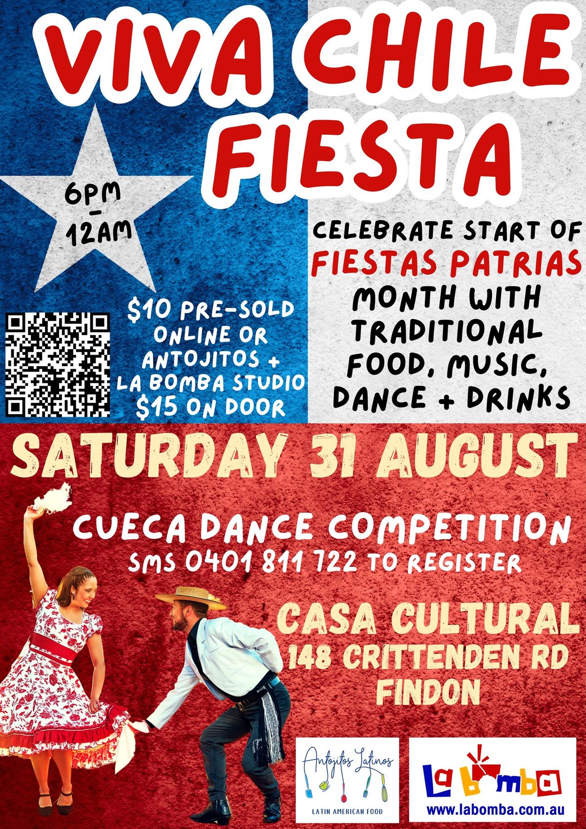 VIVA CHILE Fiesta + Cueca dance competition