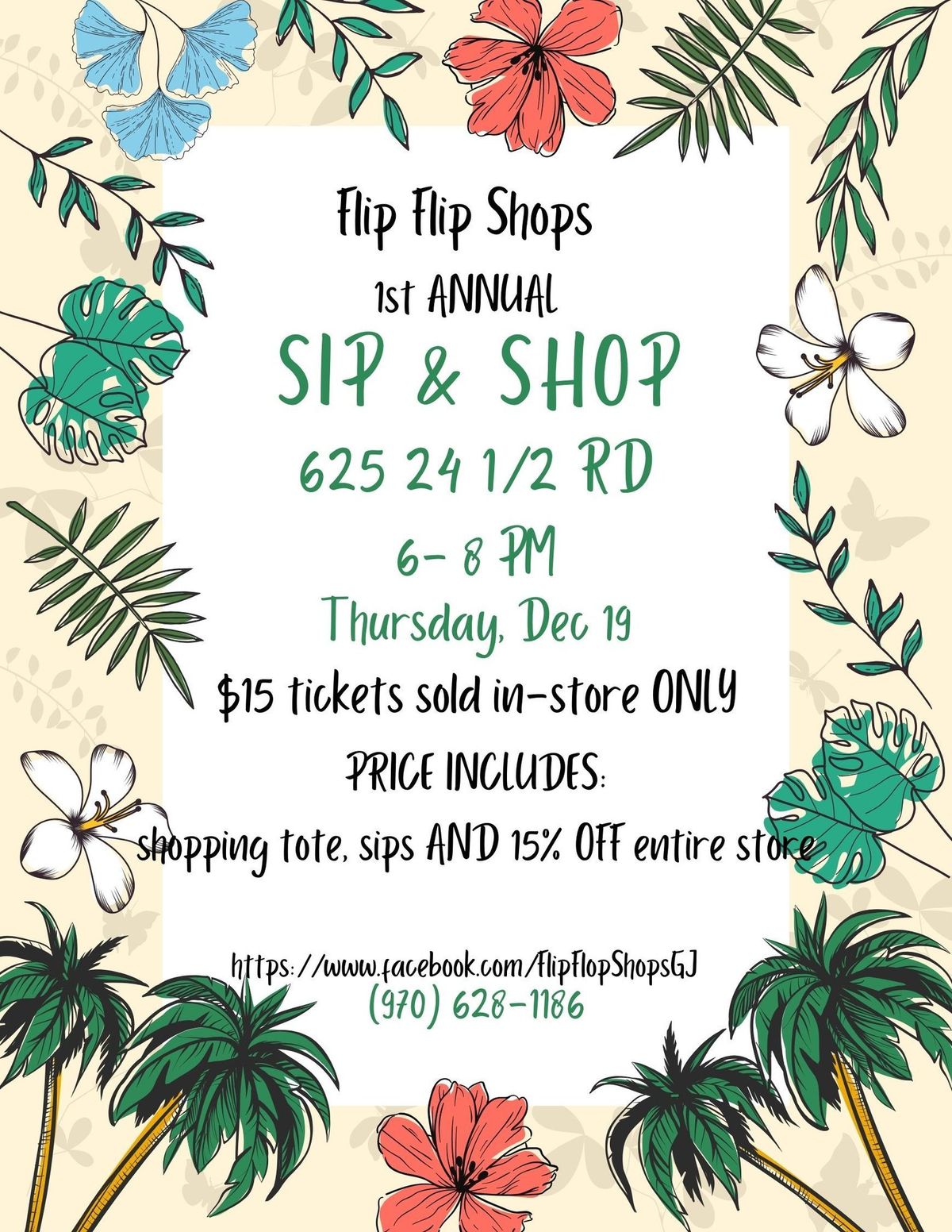 1st annual Sips & Flips Shopping event