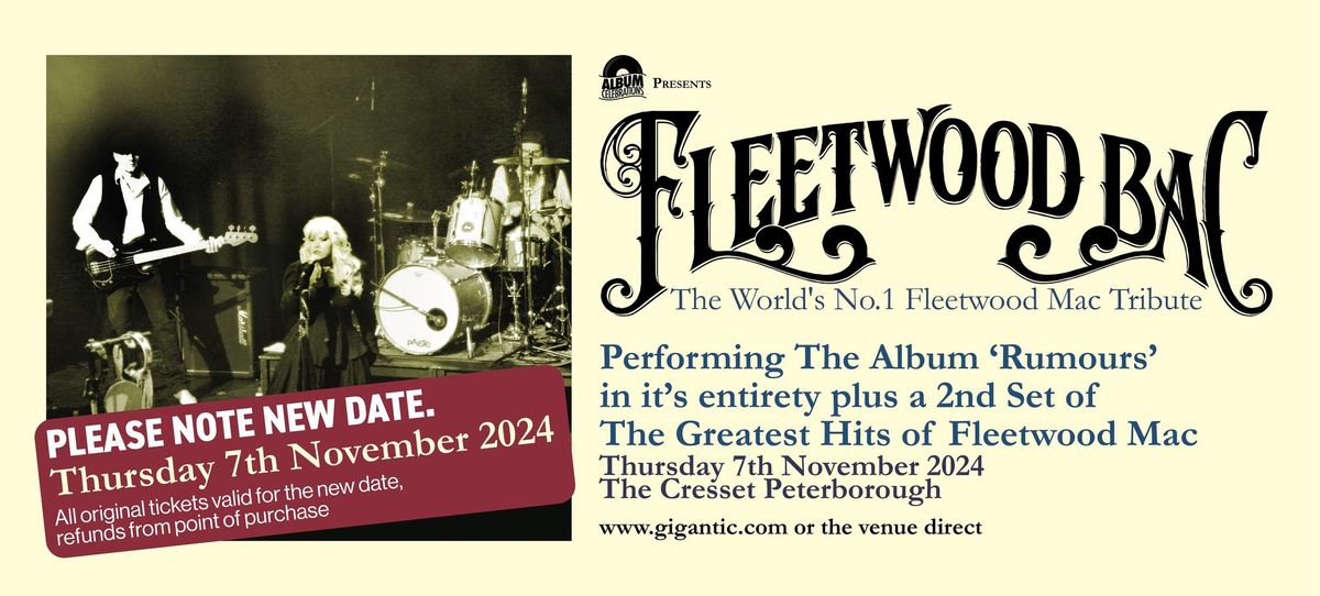 Fleetwood Bac perform Rumours plus a 2nd set of Greatest Hits LIVE in Peterborough