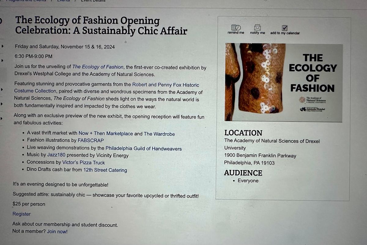 The Ecology of Fashion Opening Celebration: A Sustainably Chic Affair!