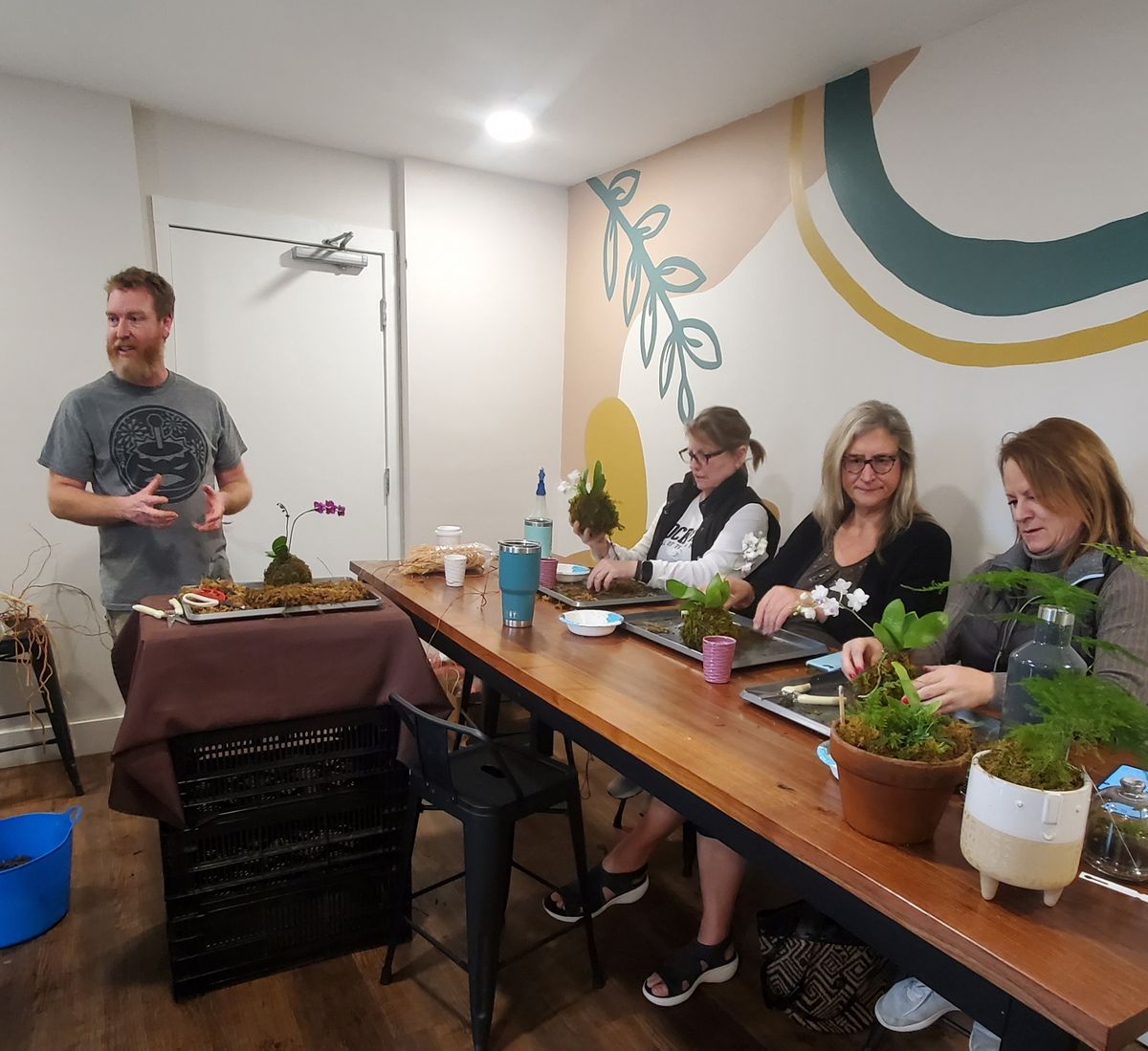 The Art of Kokedama and Pottery Dish