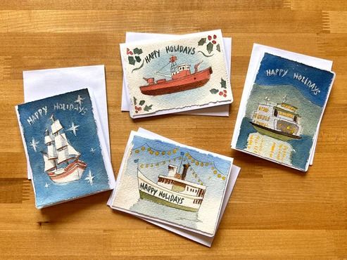 Holiday Watercolor Cards with Ina Xi