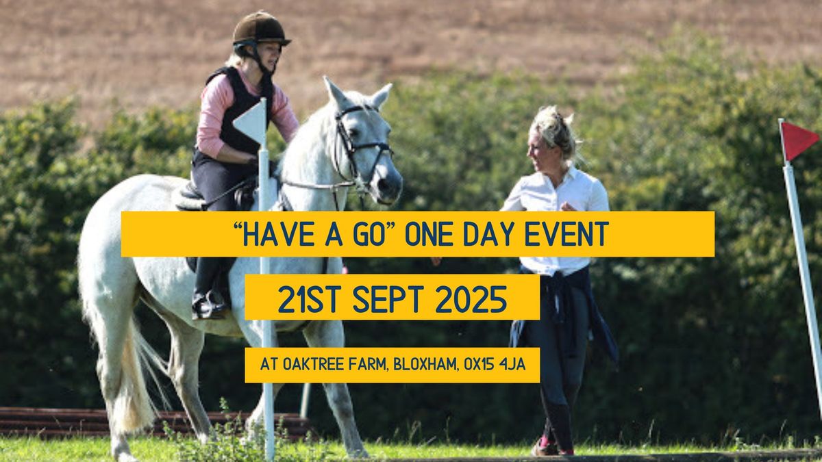 'Have a go' One Day Event (September 2025)