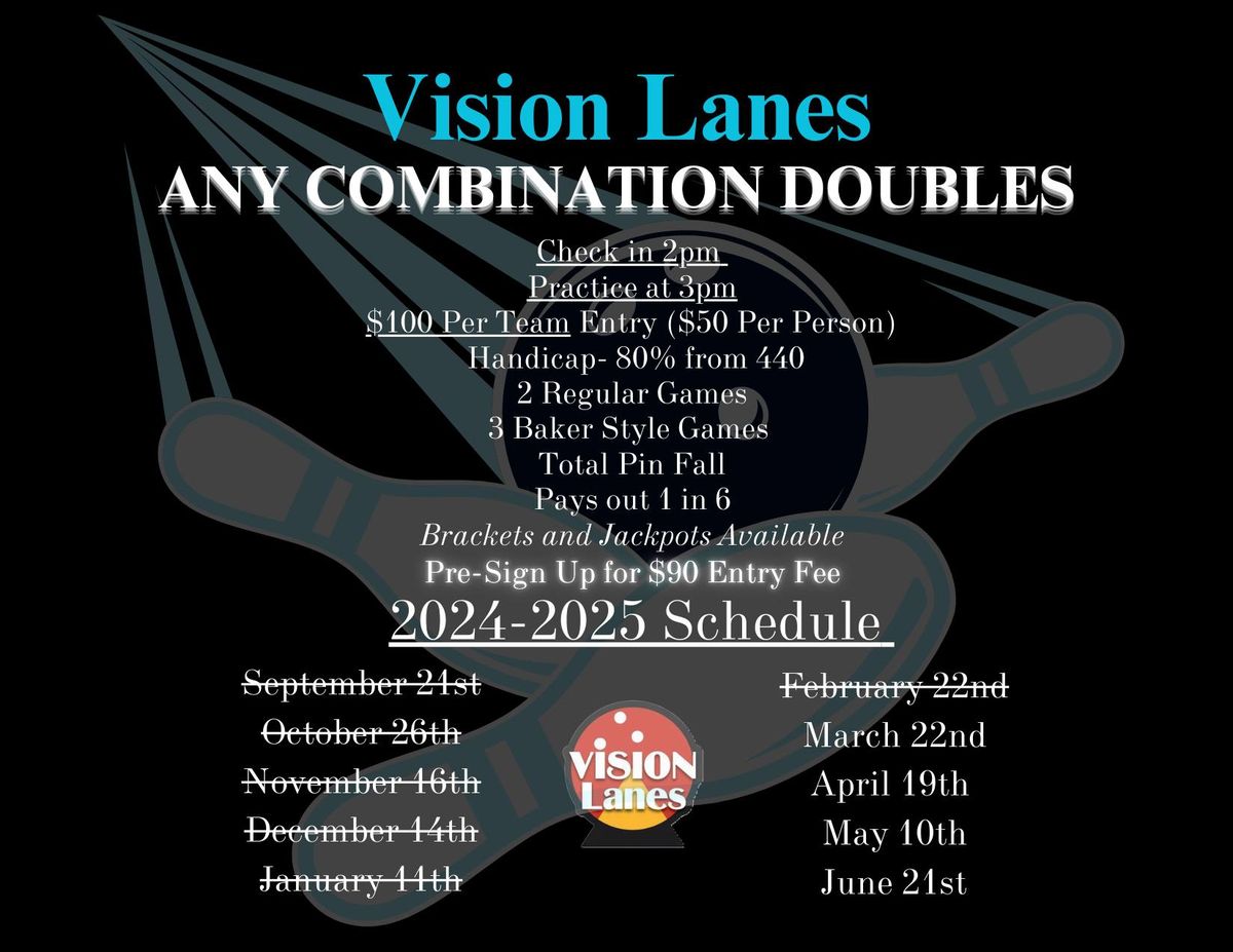 Vision Lanes Any Combination Doubles (March)