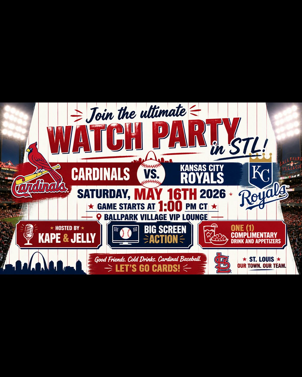 MLB Watch Party: Cardinals vs. Royals (Game 2)