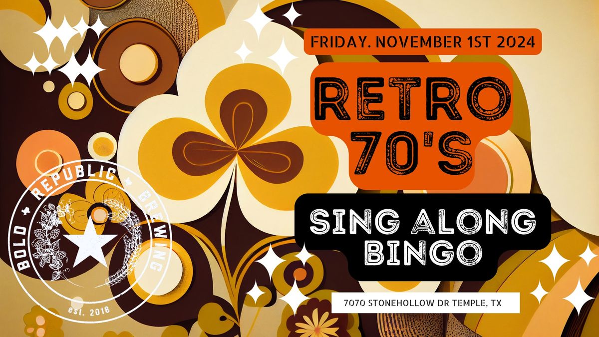 Retro 70's-SING ALONG BINGO