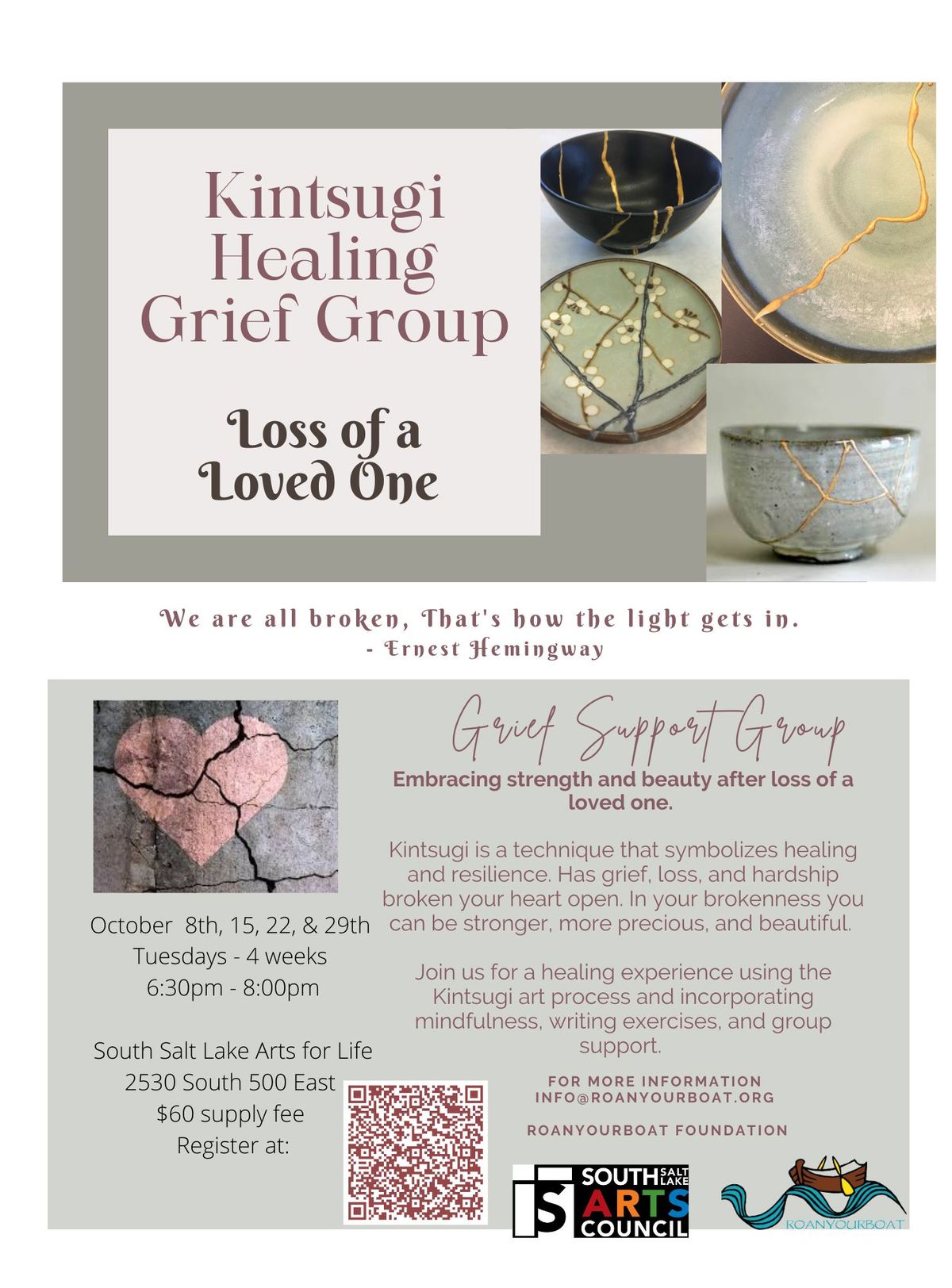 Kintsugi Healing Grief Group - Loss of a Loved One- 4 week