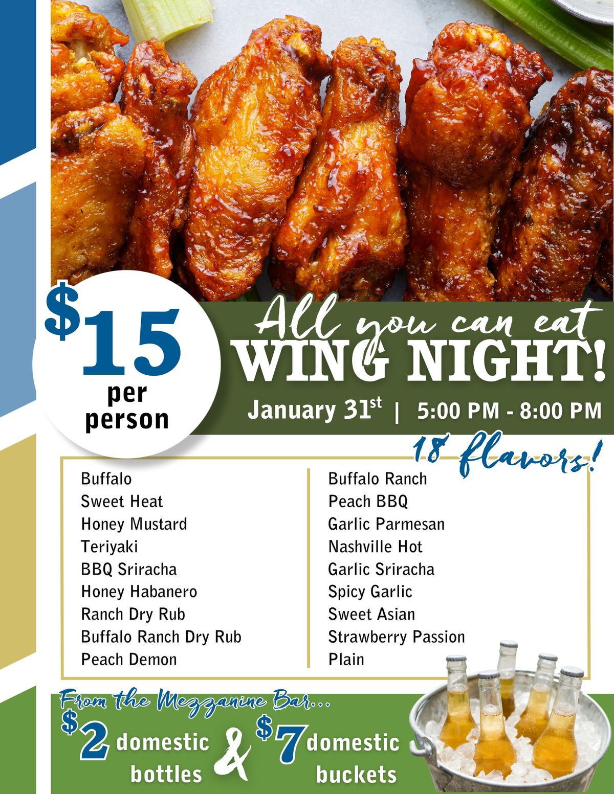 All You Can Eat Wing Night! 