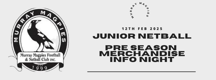 Junior Netball - Information night & Merchandise orders