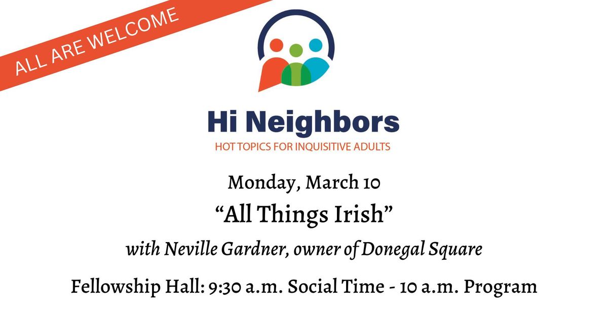 Hi Neighbors Speakers Program